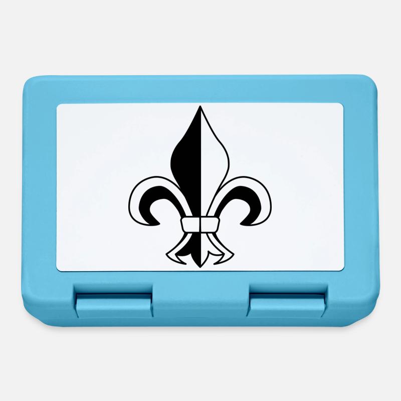 Fleur de lis - Lunchbox - sapphire blue