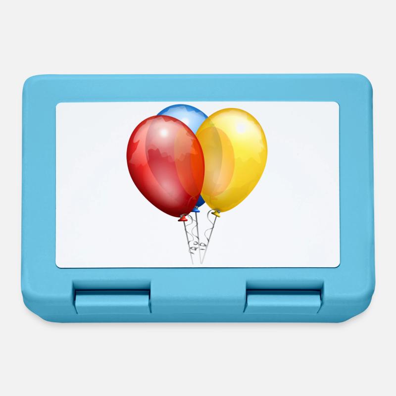 ballons - Boîte à goûter - bleu saphir