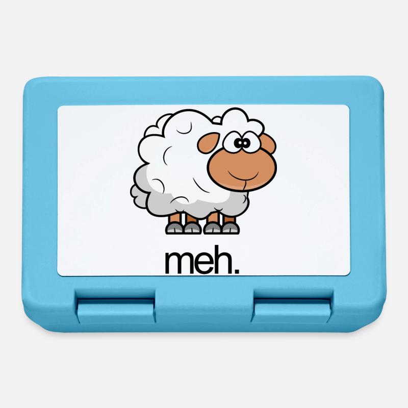 Illustration de moutons avec citation - Boîte à goûter - bleu saphir