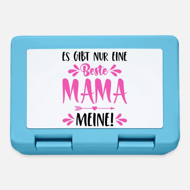 Es gibt nur eine beste Mama Meine Spruch Muttertag - Brotdose - Saphirblau