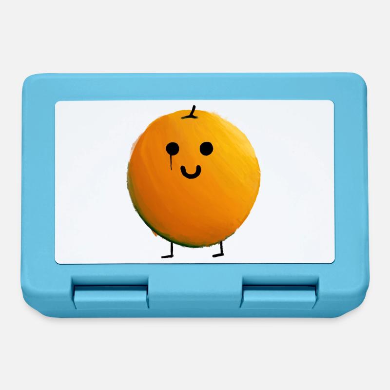 Orange - Brotdose - Saphirblau