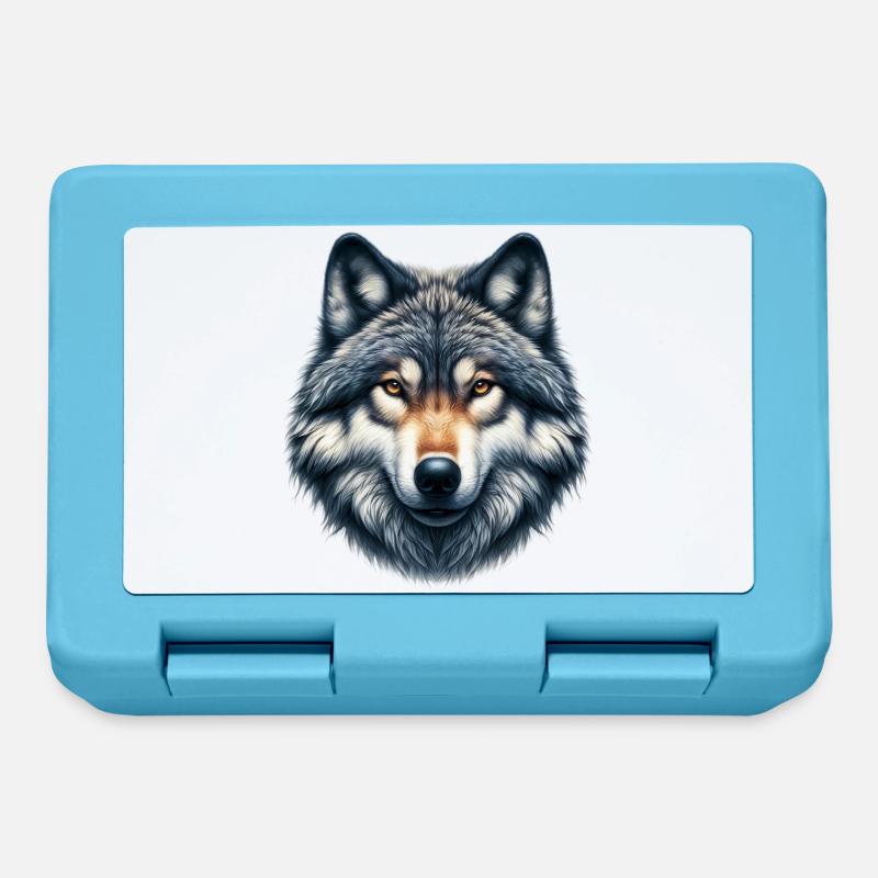 Wolf - Brotdose - Saphirblau