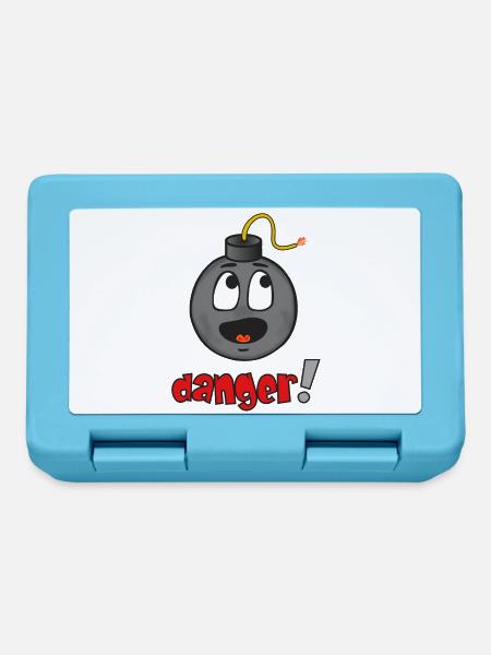 Danger explosives Gesicht - Lustiges Emoticon - Brotdose - Saphirblau