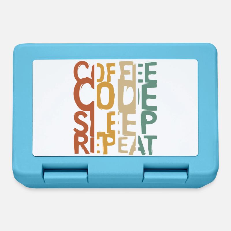 Coffee Code Sleep Repeat – Conception pour les développeurs - Boîte à goûter - bleu saphir