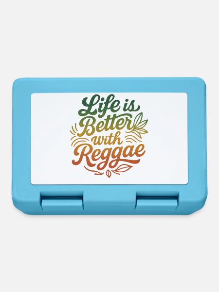 Life is Better with Reggae Rastafari Jamaica Style - Brotdose - Saphirblau