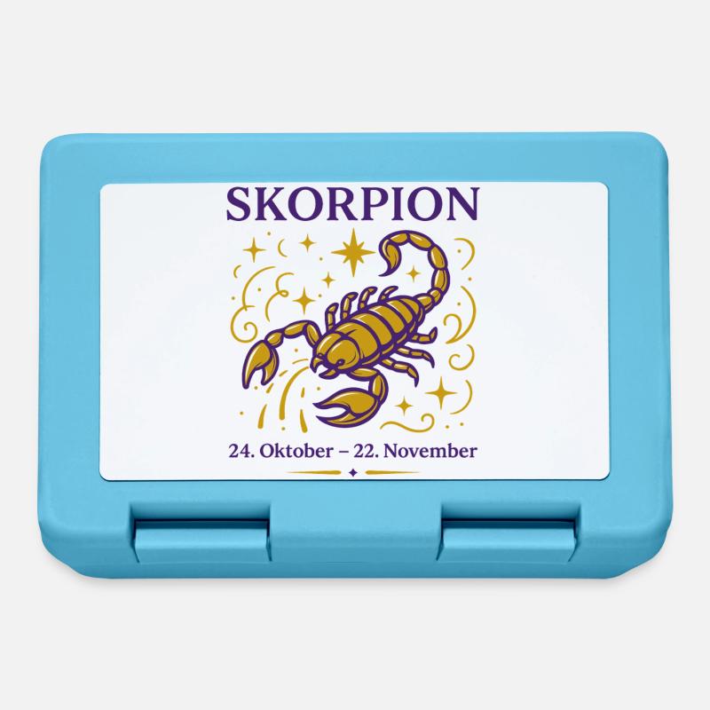 Sternzeichen Skorpion - Brotdose - Saphirblau
