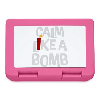Calme comme une bombe Paradoxe Ironie Humour Blague explosive - Boîte à goûter - rose - Devant