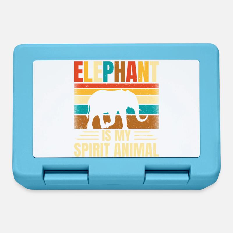 Elefant - Brotdose - Saphirblau
