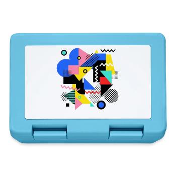 Geometric Color Explosion Pop Art - Lunchbox - sapphire blue - Front