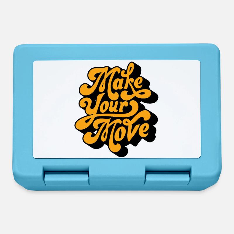 Make Your Move Retro Script - Lunchbox - sapphire blue