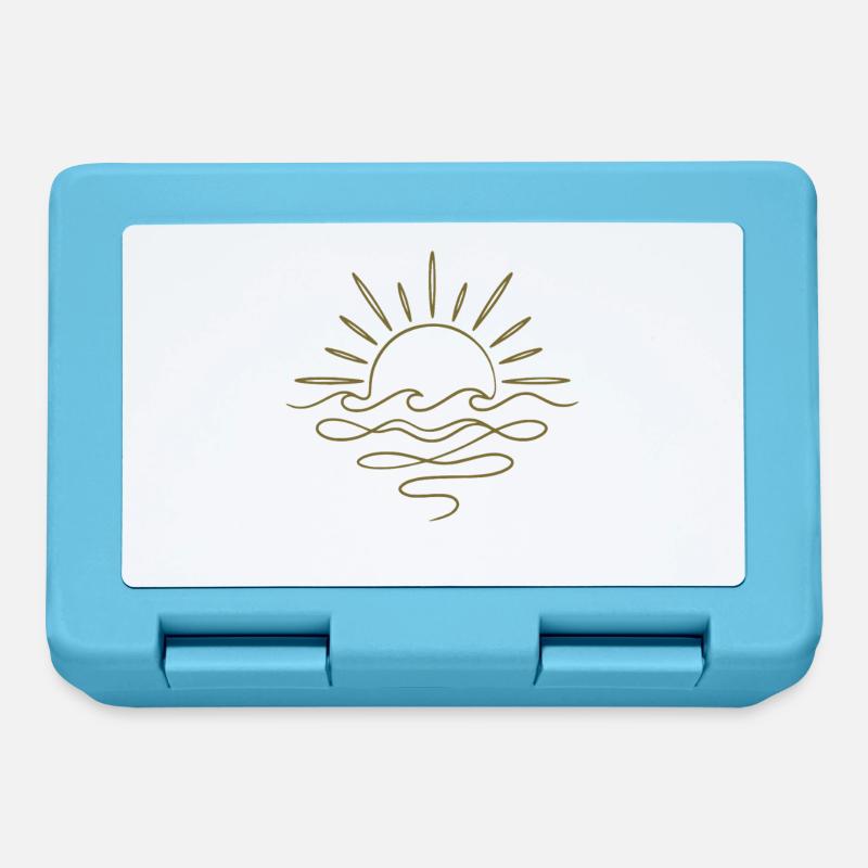 Soleil et mer bohèmes - Boîte à goûter - bleu saphir