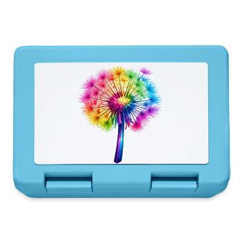 Regenbogen Löwenzahn Blüte - Brotdose - Saphirblau - Vorne