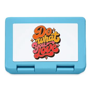 Do What You Love Tu Was Du Liebst Retro Vintage - Brotdose - Saphirblau - Vorne