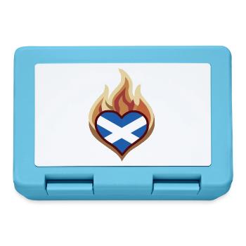 Scotland Flag Heart on Fire - Brotdose - Saphirblau - Vorne