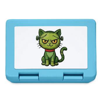Grüne Zombie-Katze - Brotdose - Saphirblau - Vorne