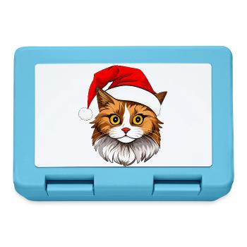 Katzen Christmas - Brotdose - Saphirblau - Vorne