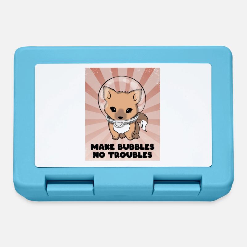 Make Bubbles No Troubles - Brotdose - Saphirblau