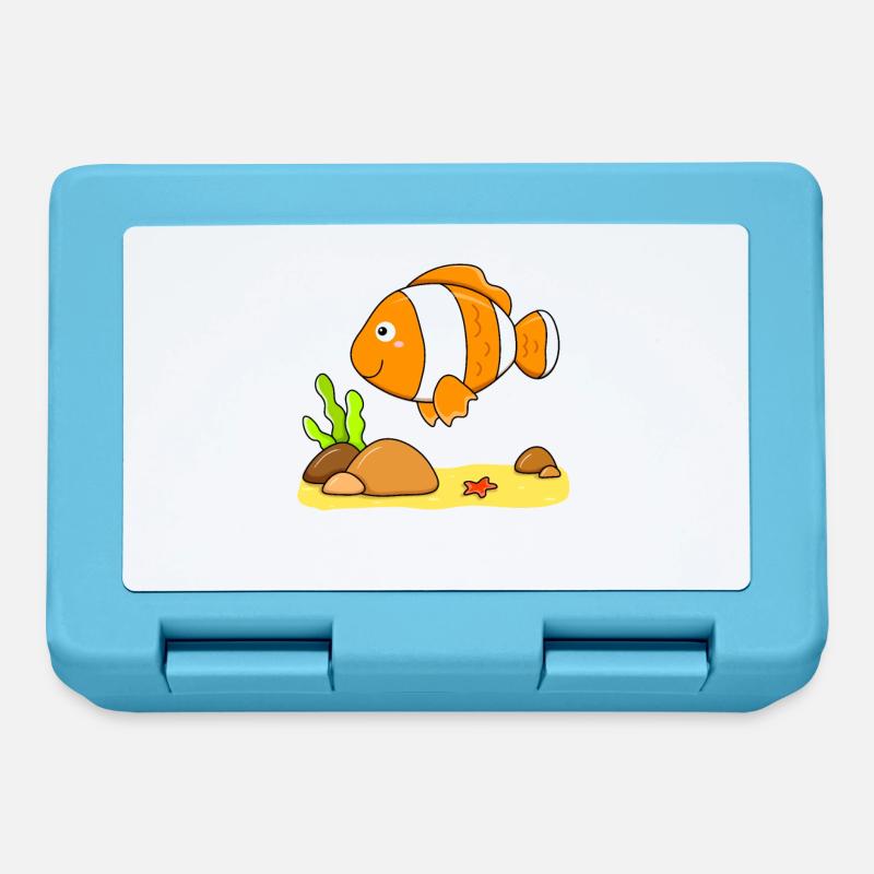 Poisson poisson clown - Boîte à goûter - bleu saphir