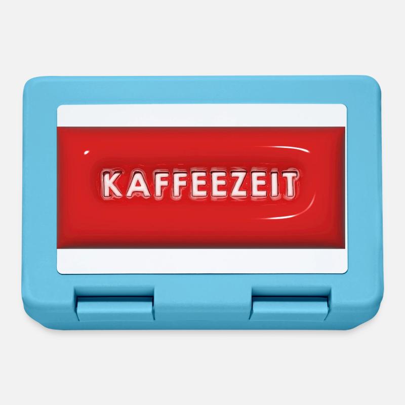 Kaffeezeit - Brotdose - Saphirblau
