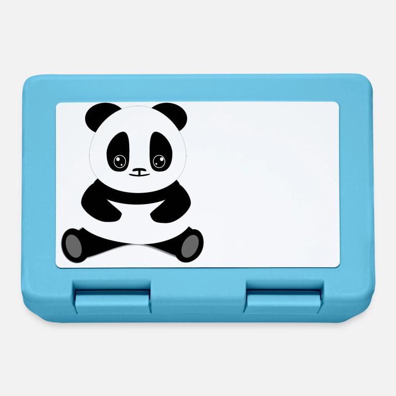Panda mignon - Boîte à goûter - bleu saphir