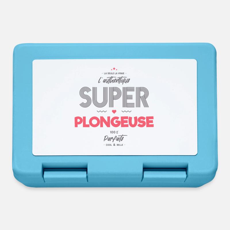 L authentique super plongeuse - Boîte à goûter - bleu saphir