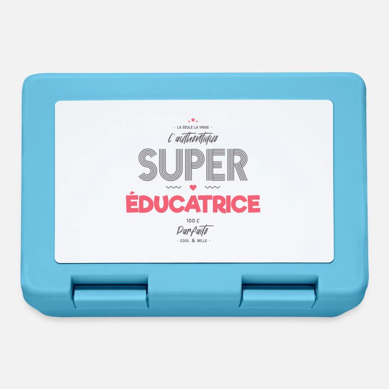 L authentique super éducatrice - Boîte à goûter - bleu saphir
