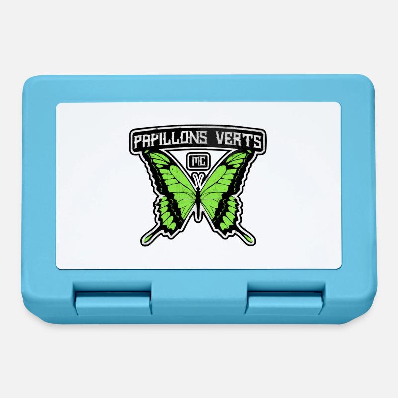 Papillons Verts MC - Boîte à goûter - bleu saphir
