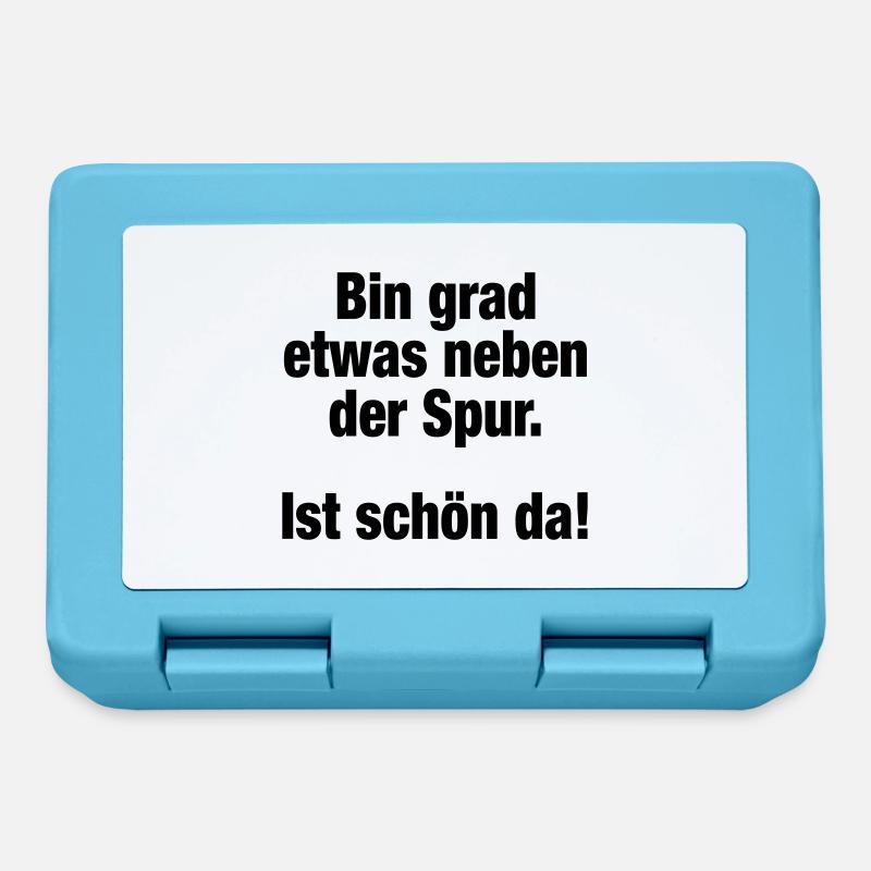 Bin grad etwas neben der Spur (Spruch) - Brotdose - Saphirblau