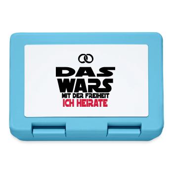 das wars ich heirate - Brotdose - Saphirblau - Vorne