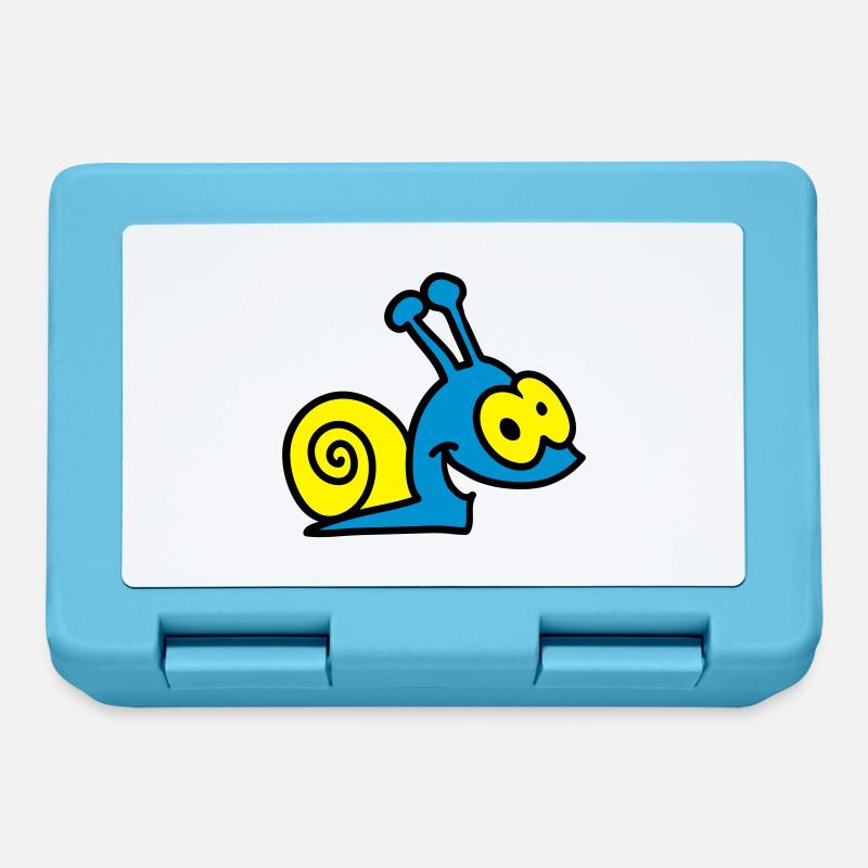 funny snail - 3 - Lunchbox - sapphire blue
