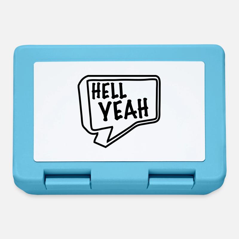hell yeah - Brotdose - Saphirblau