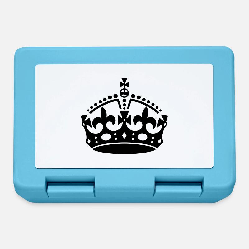 Keep Calm Crown - Lunchbox - sapphire blue