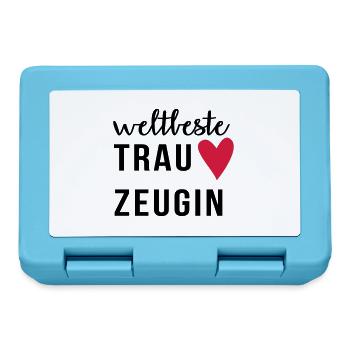 Weltbeste Trauzeugin - Brotdose - Saphirblau - Vorne