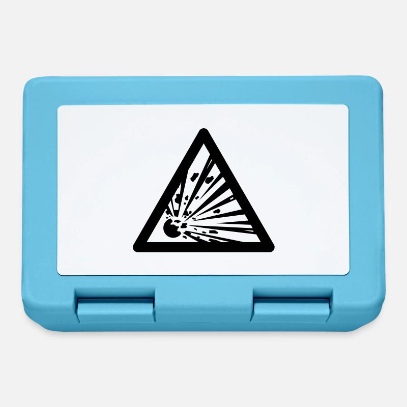 Hazard Symbol - Explosives - Lunchbox - sapphire blue