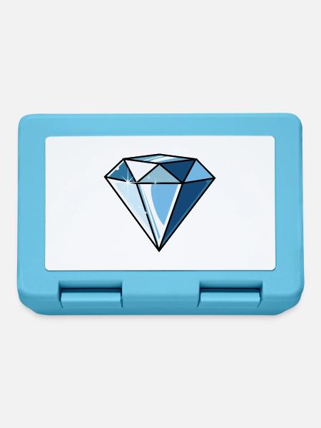 Diamant - Brotdose - Saphirblau