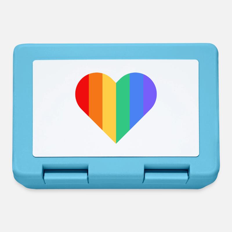 Rainbow heart - Lunchbox - sapphire blue