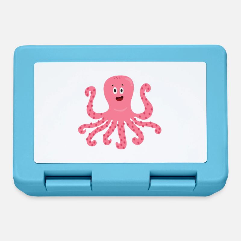 Oktopus - Brotdose - Saphirblau