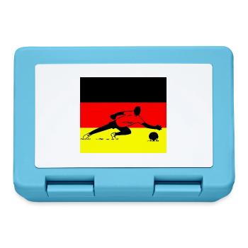 Soccer Fussball - Brotdose - Saphirblau - Vorne
