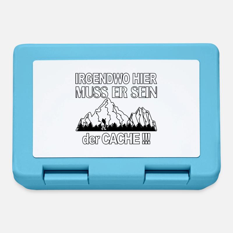 Somewhere it must be the geocache - Lunchbox - sapphire blue