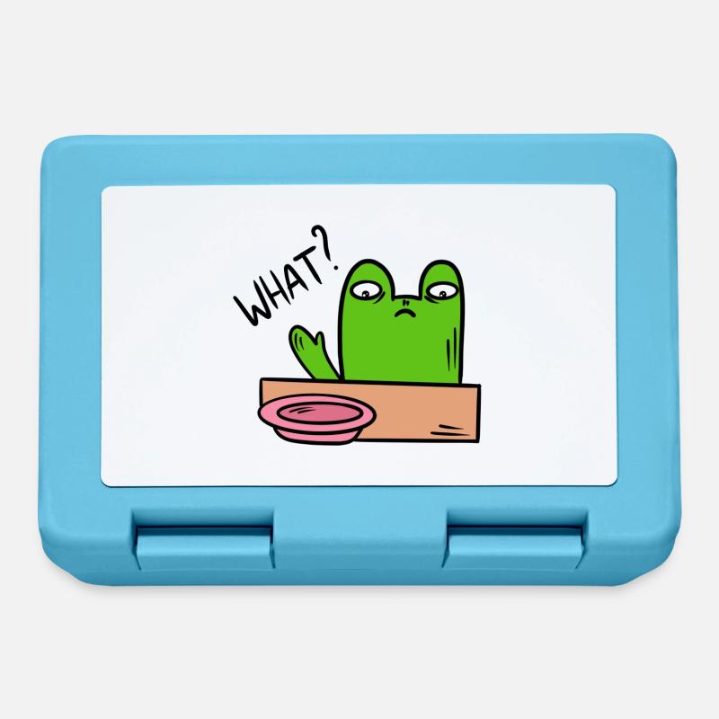 Funny frog, toad - Lunchbox - sapphire blue