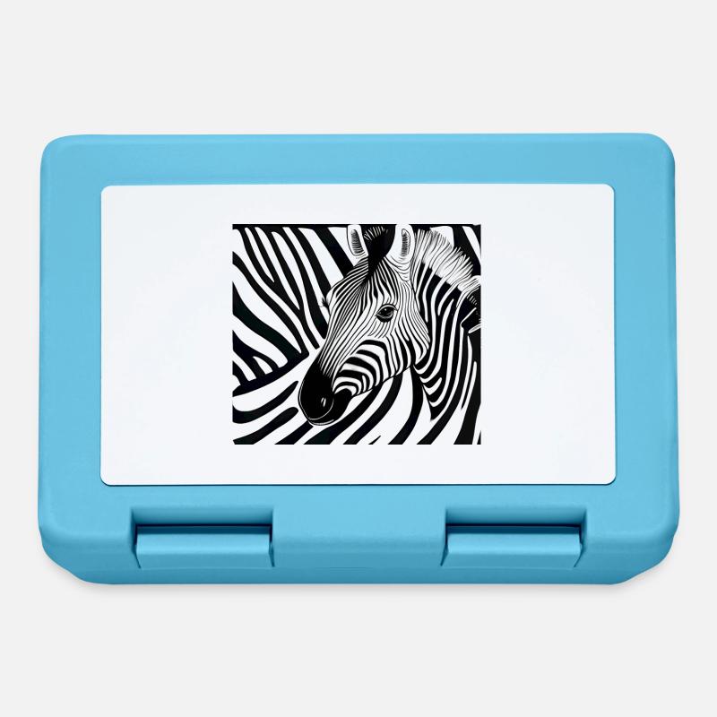 Zebra - Brotdose - Saphirblau