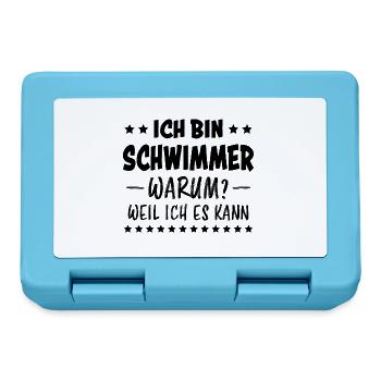 Schwimmer Sport Lustiger Spruch Schwimmen Geschenk - Brotdose - Saphirblau - Vorne