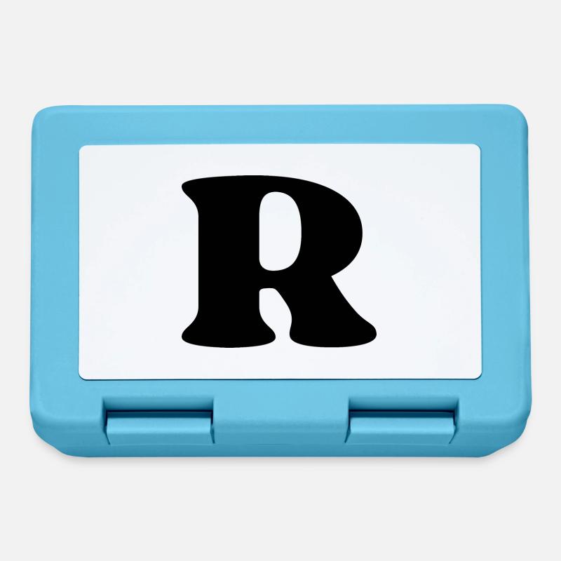 Lettre r - Boîte à goûter - bleu saphir