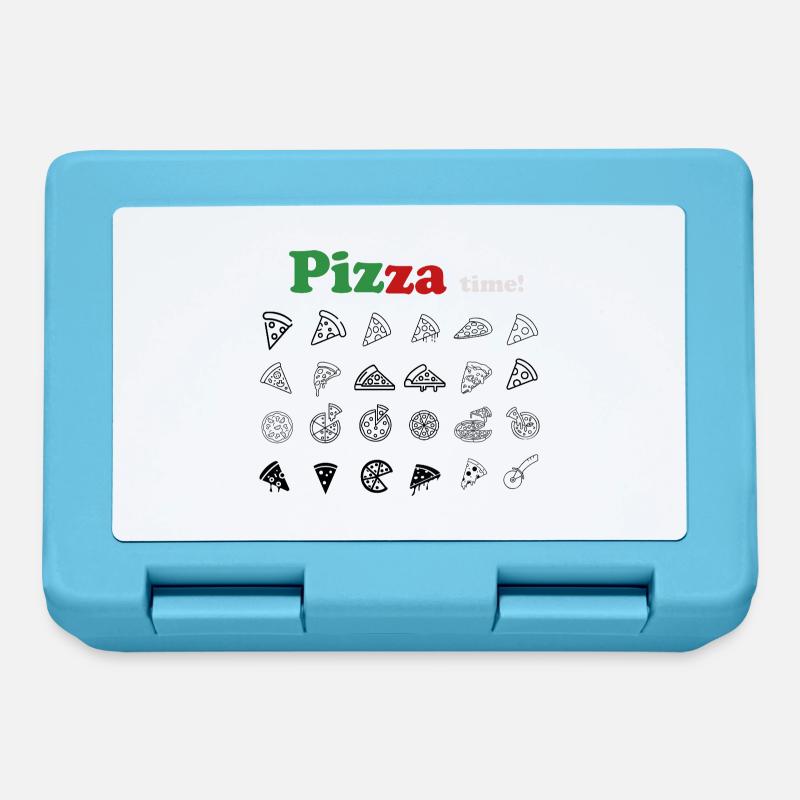 C’est l’heure de la pizza ! - Boîte à goûter - bleu saphir