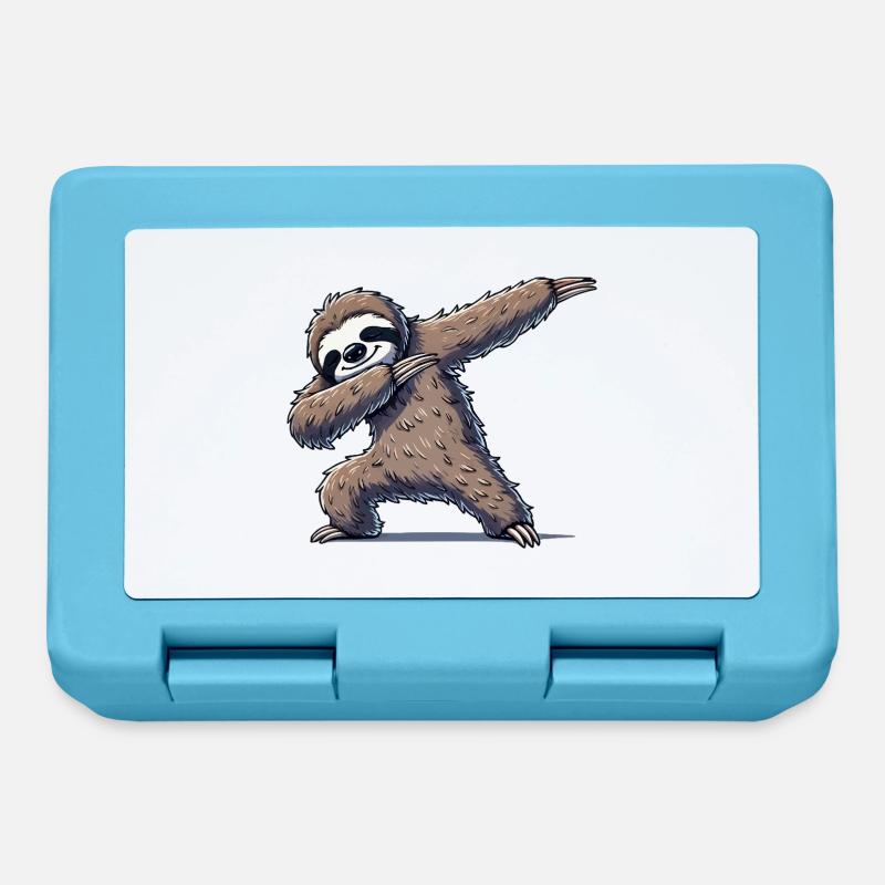 Faultier Dabbing - Brotdose - Saphirblau