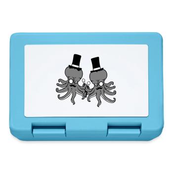 2 Kraken Mr. Sir Hat Monocle Glasses Rich Friends - Lunchbox - sapphire blue - Front