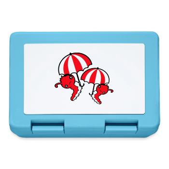 2 Chenilles volantes Parapluie Équipe Amis Vacances - Boîte à goûter - bleu saphir - Devant
