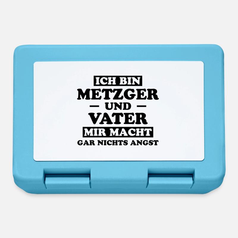 Metzger Beruf Lustiger Spruch Fleischer Geschenk - Brotdose - Saphirblau