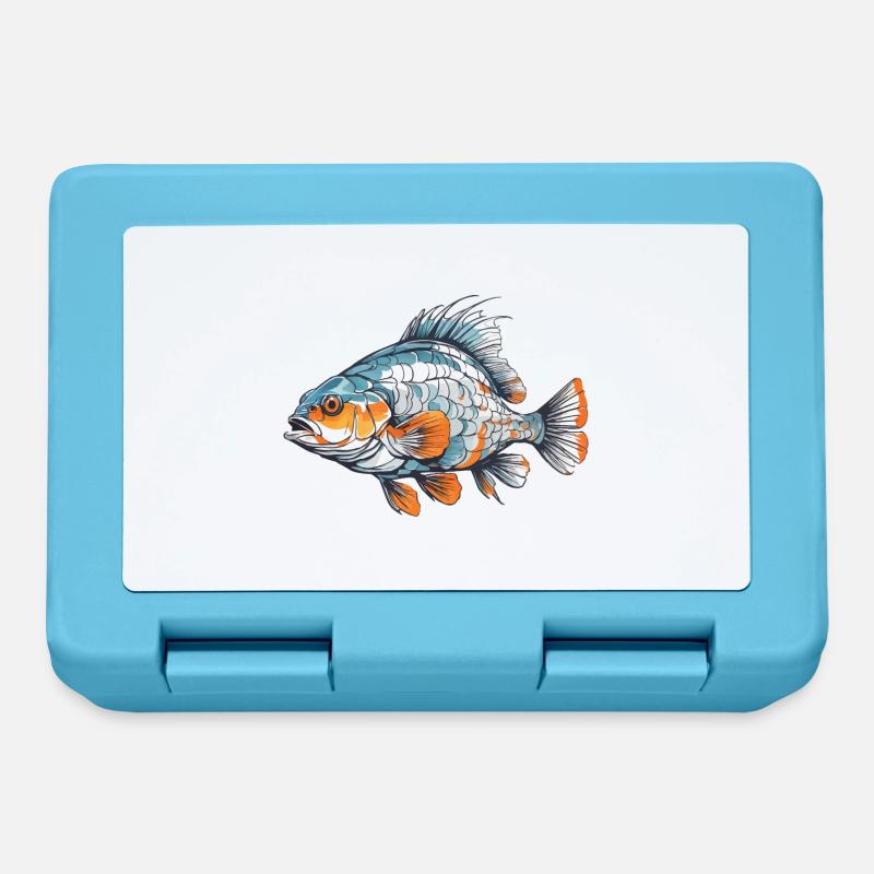 Conception esthétique de pêcheur pêcheur - Boîte à goûter - bleu saphir