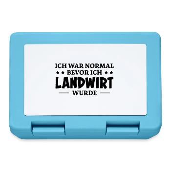 Landwirt Spruch Traktor Lustiges Landwirt Geschenk - Brotdose - Saphirblau - Vorne